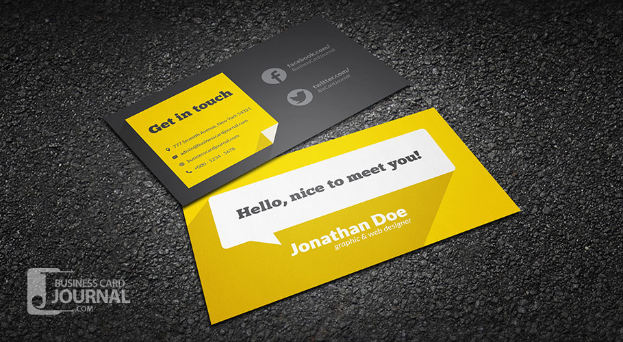 Flat-Design-Freelance-Individual-Business-Card-Template-With-Long-Shadow