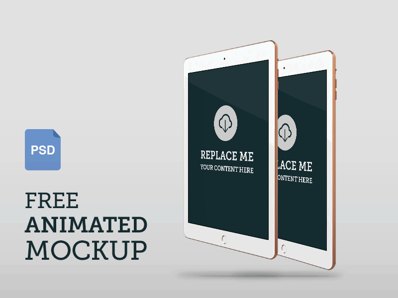 Free iPad Animated PSD Mockup